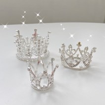 티아라 왕관 소품 브라이덜샤워 케이크 장식, 미니