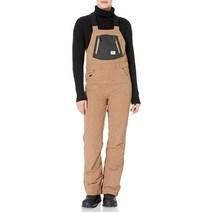 Ride Snowboard Outerwear 여성용 에메랄드 턱받이 왁스 처리된 토바코 XS