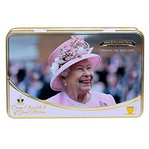 New English Teas Queen Elizabeth II Tea Tin With 72 Teabag Selection, 1
