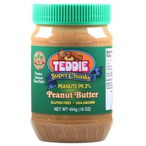 테디 땅콩버터 99.2% 슈퍼청키, 454g, 2개