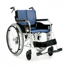 미키 알루미늄 휠체어 미라지 1대 요양원 휠채어, 420폭54체크블루, 본상품선택