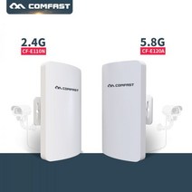실외용 무선 방수 고출력 장거리 와이파이증폭기 300Mbps 액세스 포인트 CPE WIFI 익스텐더 2.4G 5G Wifi 라우터 AP 브리지 나노 스테이션 신호 전송, 02 US Plug, 01 E110N V2