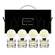 시즈넬 사계절 선물세트 디퓨저 50ml x 4p 메리골드 화이트꽃, 아이스 블루 민트향