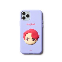 BTS캐릭터 페이스 컬러젤리 휴대폰 케이스