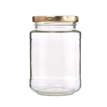 유리병 잼병 과일청 수제청 밀폐용기 잼병 꿀병, 원형 500ml 골드