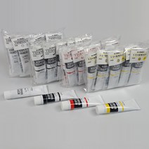Acrylic Gouache 아크릴 물감 화이트/블랙/레드/옐로우 20ml 10개 - 수출잔량, 화이트