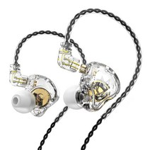 스포츠 인 이어 이어폰 유선 3.5mm 이어버드 휴대용 헤드셋 헤드폰, White, 유형2