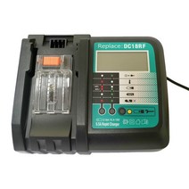 Makita 14.4V 18V 배터리 용 충전기 BL1830 Bl1430 DC18RC 3A 전력, 03 18VRF 6A LCD_01 미국