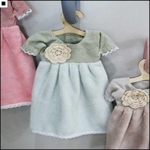 아기자기아이템 높은흡수력 편리한세탁 미니수건 부엌타올 고리수건, 핑크