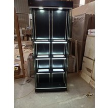 트로피 진열장 유리 장식장 led 수석 상패 피규어 신발, 원목 100X40X200