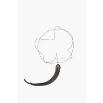 Ann Demeulemeester FEATHER 펜던트 목걸이 위드 KNOT CLOSURE 1801 0489 001 099