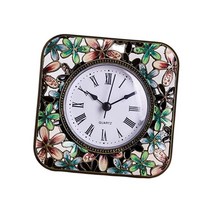 알람 시계 공예 로마 숫자 농가 거실 장식을위한 작은 테이블 시계, 아연 합금, 여러 가지 빛깔의