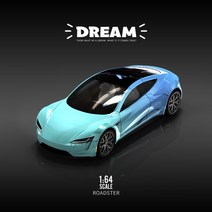 테슬라 Model3 드림 에디션 1/64 Tesla 로드스터 컨셉카 자동차 모형 다이케스트, Tesla Roadster Concept