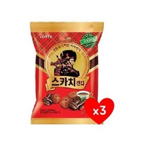 롯데 스카치 커피 157g 3개 발효버터 사무실간식 탕비실사탕 유아간식 군것질 졸음방지, 8개