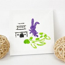 어르신 복지관 미술수업 스텐실 샌드아트 캔버스 액자만들기 노인보호센터 방과후학습, 스텐실 TB 05