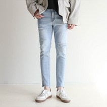 모룸 네메스 비대칭 컷팅 연청 데미지진 M1194