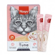 BewMv 고양이 완피 크리미 퓨레 25p 참치와새우 파우치 간식 고양이장난감 고양이집 강아지밥그릇 강아지옷