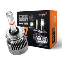 [튜닝인증부품] 바이오라이트 4면 합법 LED 전조등 H7 (1 Set), 2개입, PIN-Type