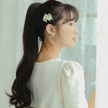 가발매니아 로제 53cm 2초포니 핀 포니테일(제디원사) 집게가발 묶음머리, 내츄럴블랙