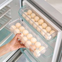 슬림한 투명 달걀 정리함 케이스 14구 보관함 에그트레이 계란 통 수납, 1개, 단품