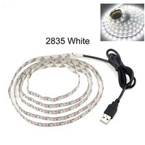파티룸 인테리어 소품 led 스트립 ligths for tv usb led 조명 유연한 네온 라이트 스트립 dc 5v smd2835 led 테이프 라이트 홈 파티 장식 led, 2835 화이트, 비 방수, 1m