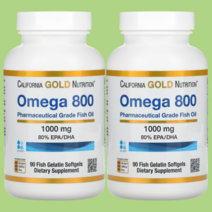 오메가3 800 오메가 쓰리 스리 1000mg 캡슐 2통세트 청소년 동물성 캘리포니아골드뉴트리션 CGN 엔초비 피쉬오일, 90정, 2개