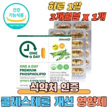 콜레스테롤 낮추는 건강 식품 100% 식물성 인지질 포스파티딜콜린 식물성 레시틴 NON GMO, 1개, 1200mg x 90캡슐