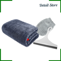 퓨어스타 트위스트 드라잉 타월 세차용 버핑 유리 수건 걸레 차량용 타올 극세사 융 + 물기제거기 미트, 구성1 : +틈새미트+물기제거기