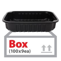 DVO565665얕은사각용기(블랙) 100입*9ea(박스), 1, 1