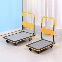 소음없는카트 대차 사일런트 휠 짐나르기 이사 접이식 접는 구루마 캠핑 접이식, 프리, 73x47cm 100kg 적재