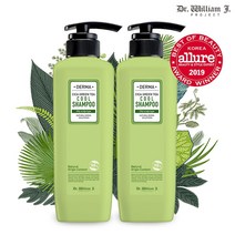 닥터윌리엄제이 프로젝트 얼루어 1위 더마 시카 그린티 쿨 지성 딥클렌징 샴푸 500ml x 2개