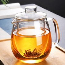 투명 글라스 티팟 로하티 허브앤미 내열유리 차포트(600ml) 다도 티타임 카페 차우림망, 600미리 1개, 1개