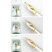 3타입 타치가와 캘리그라피 펜촉 2개입 0.5mm 1mm 2mm 플렛 라운드 샤퍼 둥근, C0.5mm