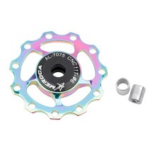 자전거롤러 MEROCA-자전거 뒷 변속기 자전거 롤러 들러 금속 베어링 11T MTB 로드 바이크 자키 휠 7/8, 16 Colorful 11T
