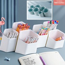 티비엠코리아 다용도 펜꽂이 연필꽂이 정리함 6구 7구 벌집형 원형, 7구원형 화이트