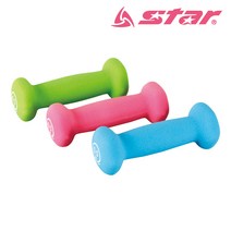 스타 피트니스 네오프렌 아령 여자 홈트 아령운동 부드러운 그립감 0.5kg-2kg, 1.5kg 핑크