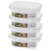락앤락 테이블탑 직사각 460ml LBF511, 4개