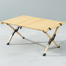 코펜하우스 로잔 캠핑 우드 롤테이블 120cm 접이식 휴대용, 파인 롤테이블 120cm