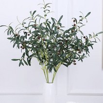 osshop 올리브 조화 가지 행잉 플랜트 가랜드 인테리어 소품 꽃 행잉 플랜트 인조 나무 부케 화분, 올리브가지 조화 (대), 1개