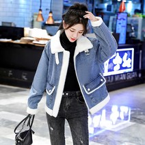 오버클래쓰 여성 청자켓 데님점퍼 긴팔 루즈핏 데일리 아우터