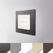 국산 베르블럭 접착식 스위치 테두리 커버(대형) / 인테리어 스티커 포인트 벽지 스위치 주변 가림 부자재, 3) 글로시화이트 (대형)