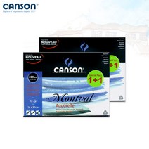 캔손 몽발 수채패드 300g 24x32 12매입x2팩 1면제본 중목, CA807-319+ 원플러스원