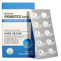뉴트리타임 프로바이오틱스 패밀리 100억 유산균 30g, 2개, 60캡슐