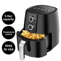 1350W 5L 에어 프라이어 오일 프리 건강 딥 fritadeira eletrica freidora aire 요리 스마트 터치 치킨 프렌치, [03] UK, 03 UK