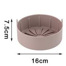 전자 레인지 에어 프라이어 실리콘 바구니 냄비 주방 액세서리 베이킹 손잡이 전자레인지 그릇, 01 16cm coffee