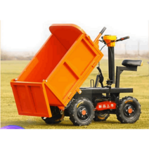 탑승식 궤도운반차 농장 축사 사육장 비료 사료 운반, 60V 4륜 입식 좌식 겸용 모델(고급타이어)