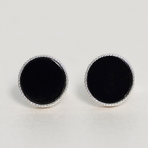 B&V 블랙 오닉스 원석 원터치 실버귀걸이 925silver 은귀걸이 오닉스귀걸이 국내 세공