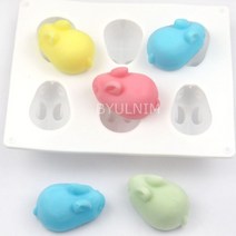 토끼 6구 몰드 석고방향제 DIY 캔들 실리콘틀 비누만들기