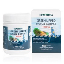 헬스피아 초록홍합 초록잎홍합 뉴질랜드 초록입홍합 1000mg 500정 Healthpia Green Lipped MUSSEL, 1개