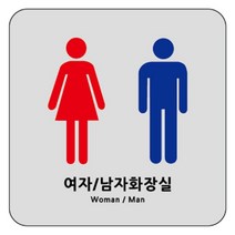 화장실 명판 메탈 도어 사인 화장실 푯말 안내 명패 남녀화장실 표시 그림 간판 표찰, 본상품선택, 본상품선택
